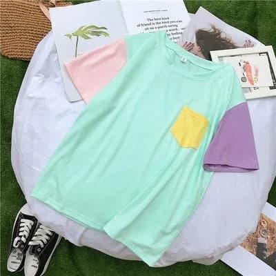 Color Block Pastel T-Shirt — view 2 Color Block Pastel T-Shirt — view 2