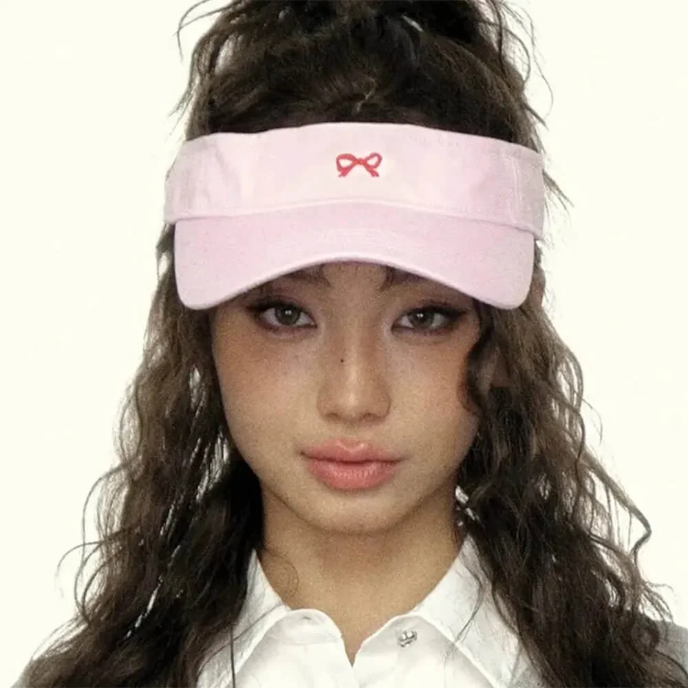 Bow Embroidery Tennis Visor — view 2 Bow Embroidery Tennis Visor — view 2