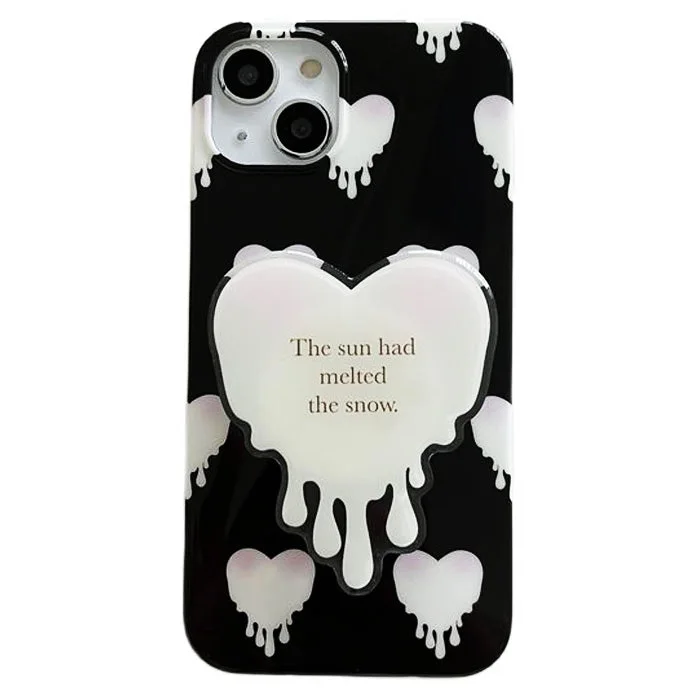 Black & White Heart iPhone Case — view 2 Black & White Heart iPhone Case — view 2