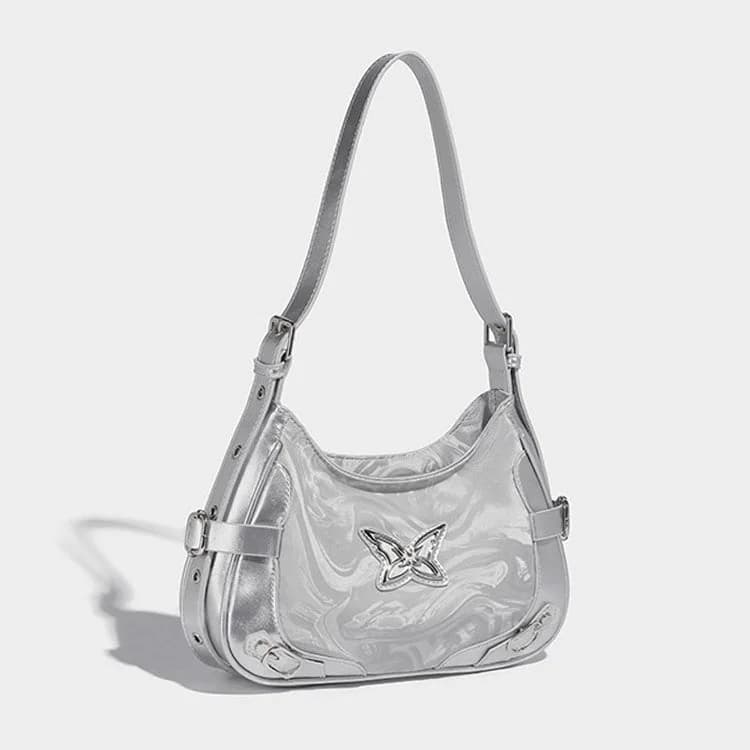 Silver Butterfly Shoulder Bag — view 2 Silver Butterfly Shoulder Bag — view 2