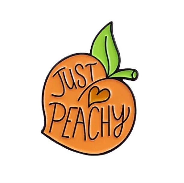 Just Peachy Enamel Pin — view 1 Just Peachy Enamel Pin — view 1