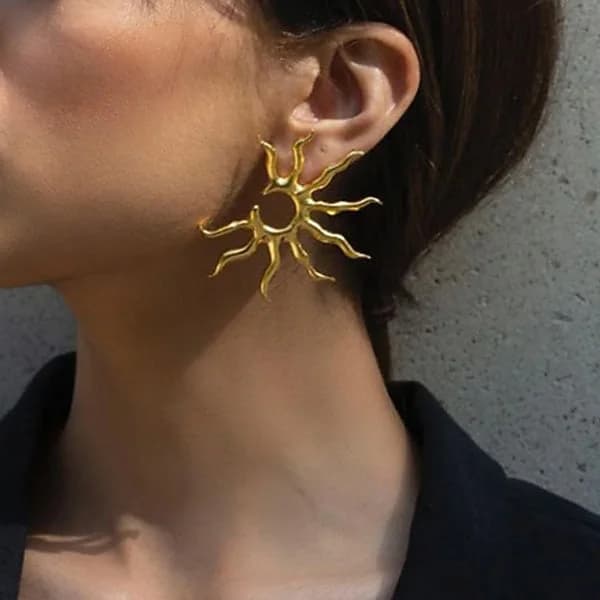 Sun Gold Earrings — view 2 Sun Gold Earrings — view 2