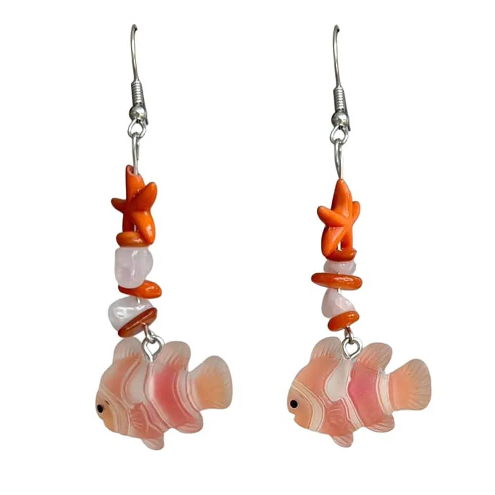 Cute Clownfish Earrings — view 1 Cute Clownfish Earrings — view 1