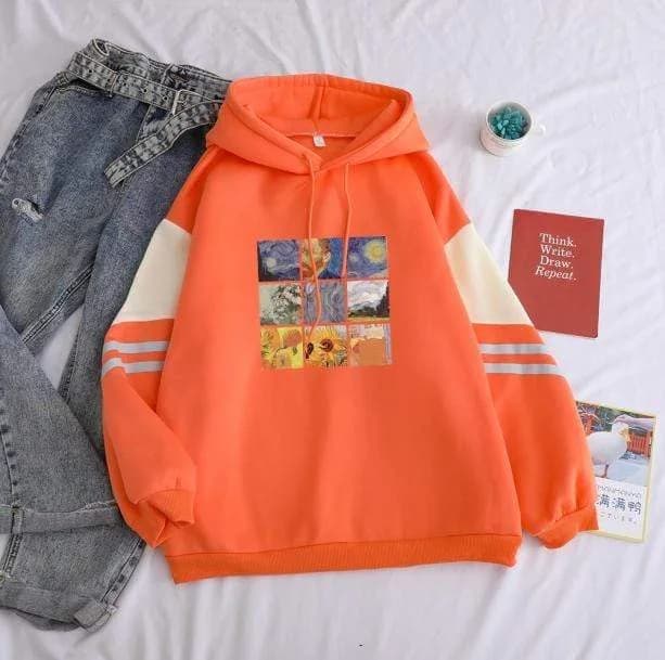 Artsy Van Gogh Hoodie — view 3 Artsy Van Gogh Hoodie — view 3
