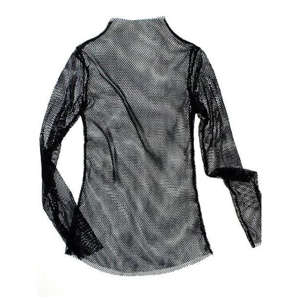 Fishnet Mesh Long Sleeve Top — view 2 Fishnet Mesh Long Sleeve Top — view 2