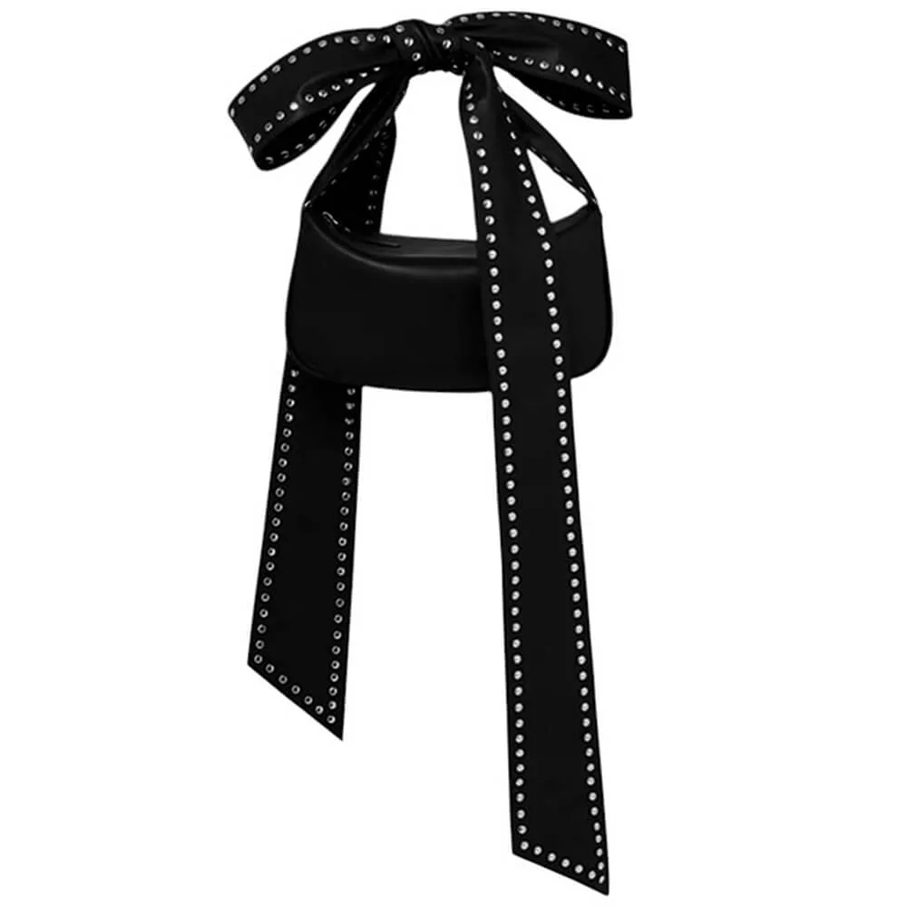 Bowknot Studded Shoulder Bag — view 1 Bowknot Studded Shoulder Bag — view 1