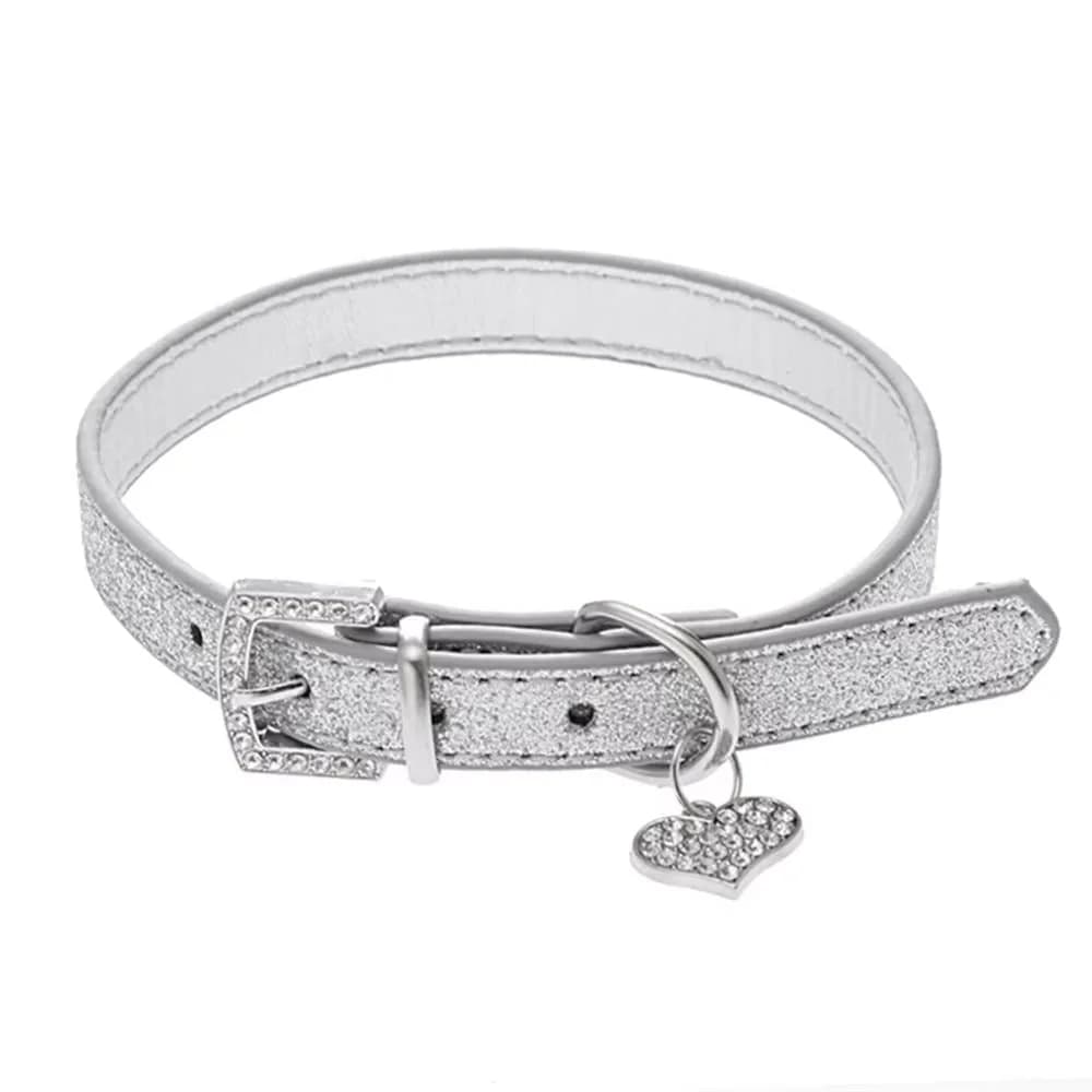 Y2K Glitter Choker with Heart Charm — view 2 Y2K Glitter Choker with Heart Charm — view 2