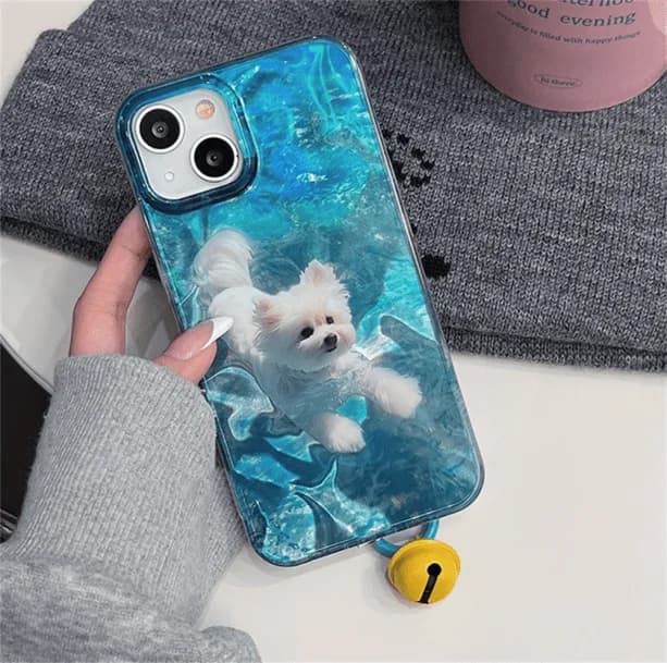 Swimming Puppy IPhone Case — view 2 Swimming Puppy IPhone Case — view 2