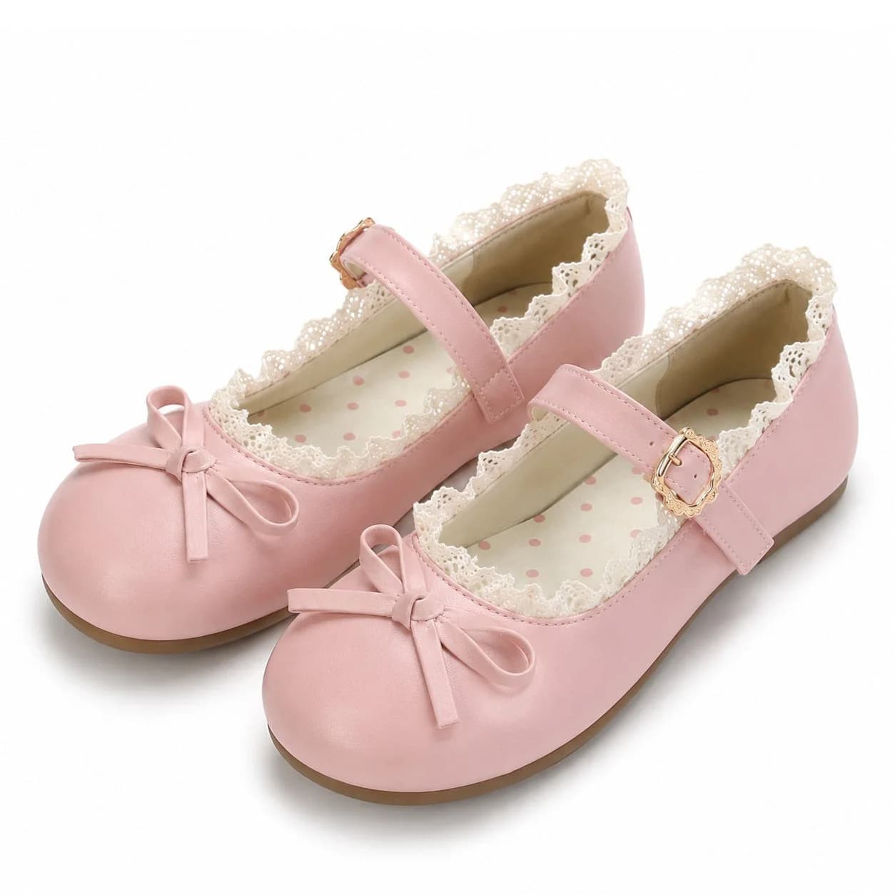 2.0 Coquette Lace Trim Mary Jane Flats — view 3 2.0 Coquette Lace Trim Mary Jane Flats — view 3