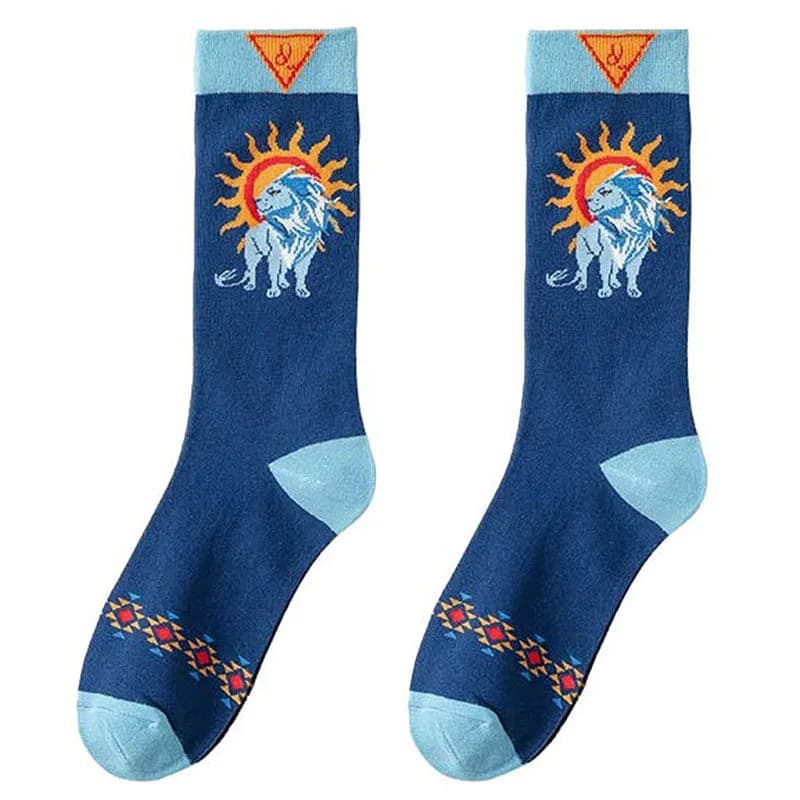 Celestial Sun and Lion Print Socks — view 1 Celestial Sun and Lion Print Socks — view 1