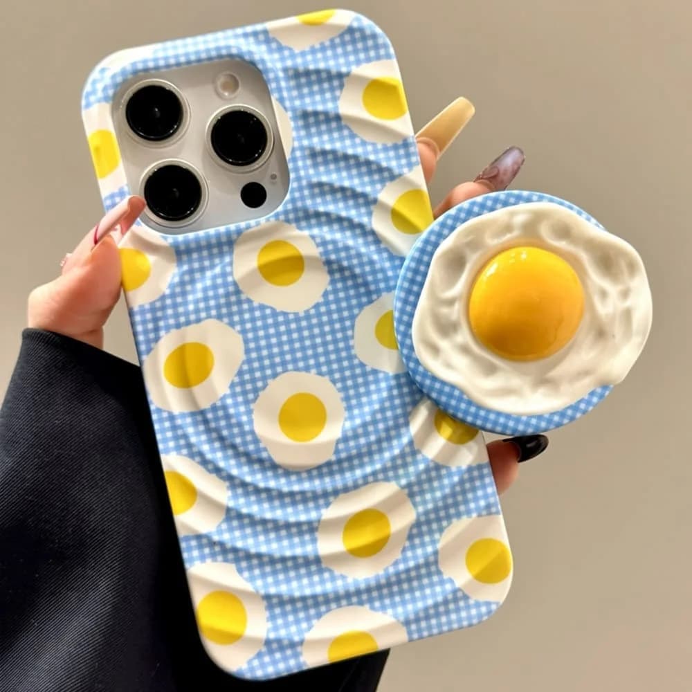 Fried Egg Magnetic Phone Grip — view 2 Fried Egg Magnetic Phone Grip — view 2