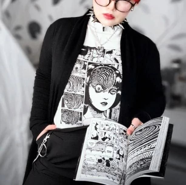 Japanese Anime Horror Sweatshirt — view 3 Japanese Anime Horror Sweatshirt — view 3