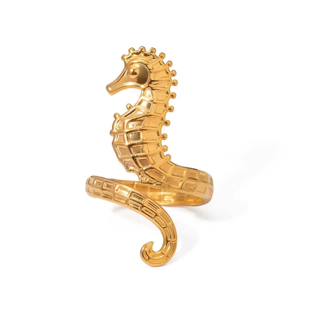 Golden Seahorse Ring — view 1 Golden Seahorse Ring — view 1