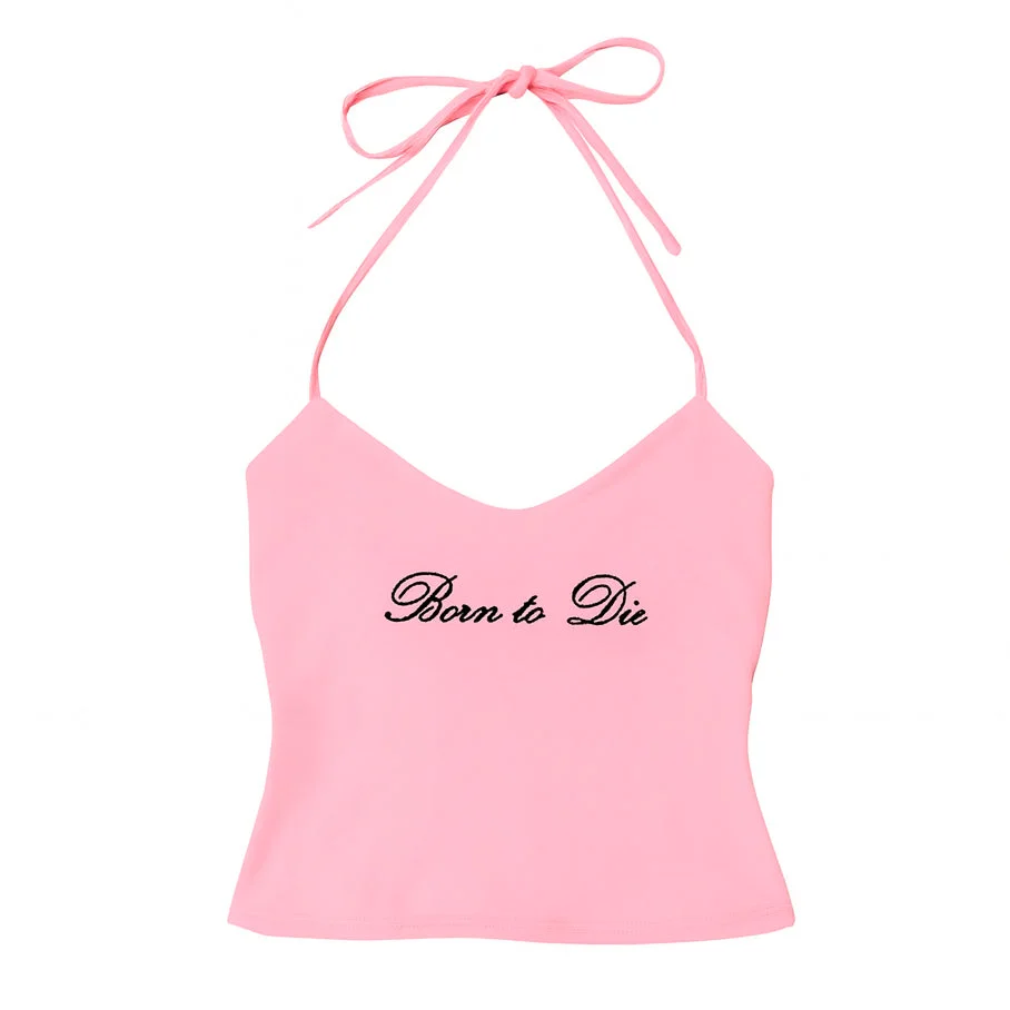 Born to Die Y2K Halter Top — view 1 Born to Die Y2K Halter Top — view 1