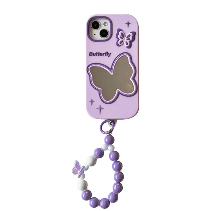 Purple Butterfly Mirror iPhone Case — view 2 Purple Butterfly Mirror iPhone Case — view 2