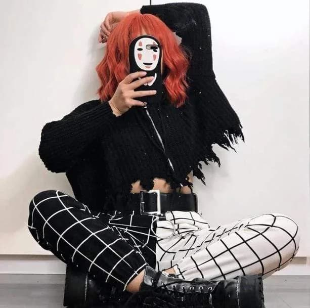 Black and White Pants — view 3 Black and White Pants — view 3