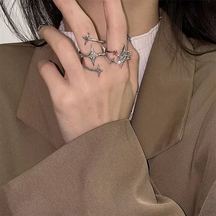 Star Aesthetic Spiral Ring — view 2 Star Aesthetic Spiral Ring — view 2