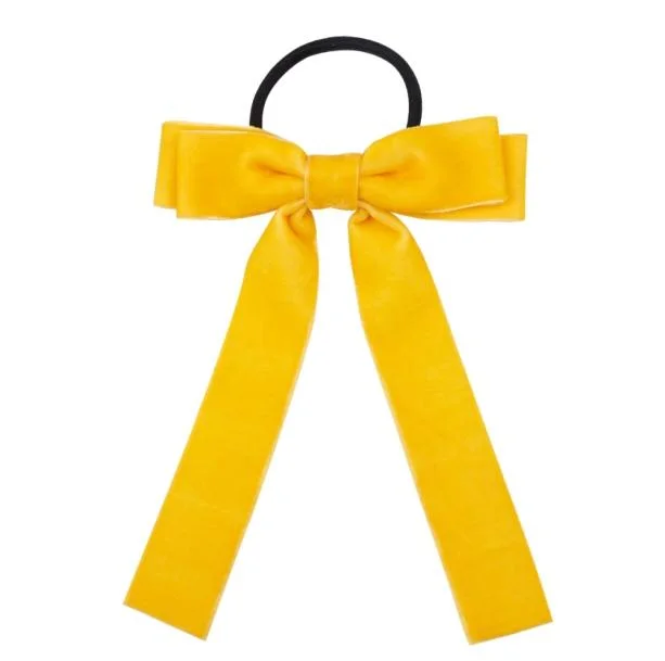 Velvet Scrunchie With Bow — view 1 Velvet Scrunchie With Bow — view 1