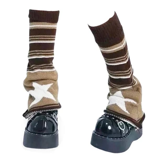 Star Striped Leg Warmers — view 1 Star Striped Leg Warmers — view 1
