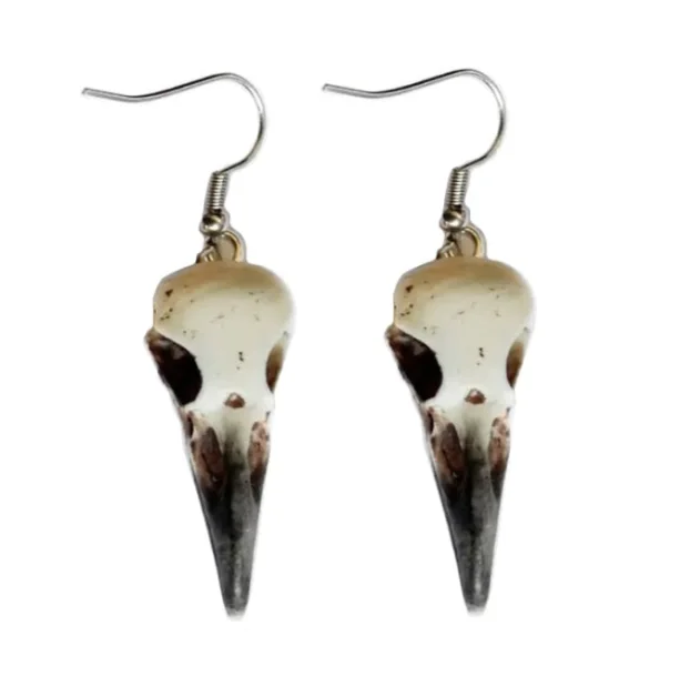 Raven Skull Earrings — view 1 Raven Skull Earrings — view 1