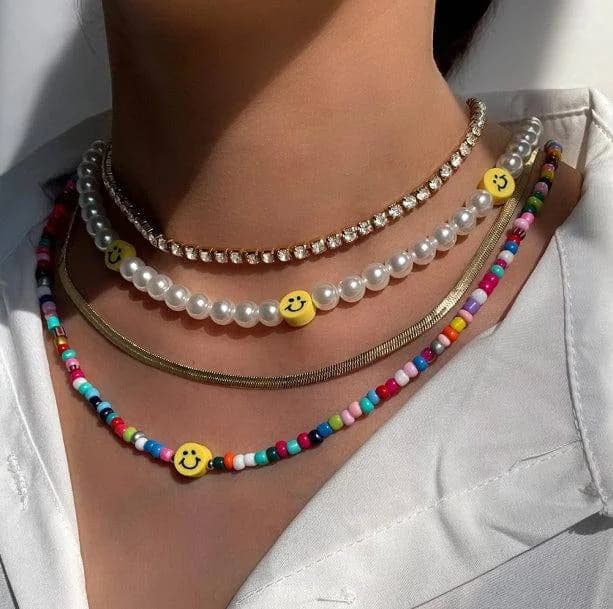 Smiley Face Necklace Set — view 2 Smiley Face Necklace Set — view 2