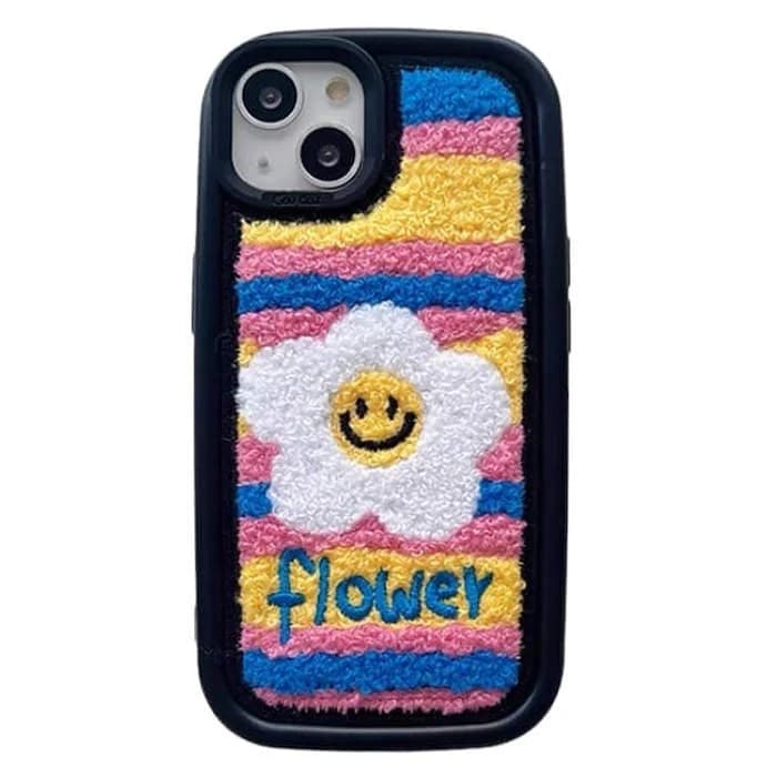 Daisy Flower Fuzzy iPhone Case — view 1 Daisy Flower Fuzzy iPhone Case — view 1