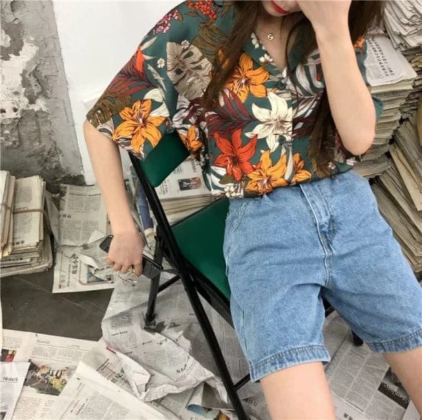 70s Floral Shirt — view 2 70s Floral Shirt — view 2