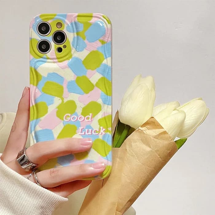 Pastel Oil Painting iPhone Case — view 2 Pastel Oil Painting iPhone Case — view 2