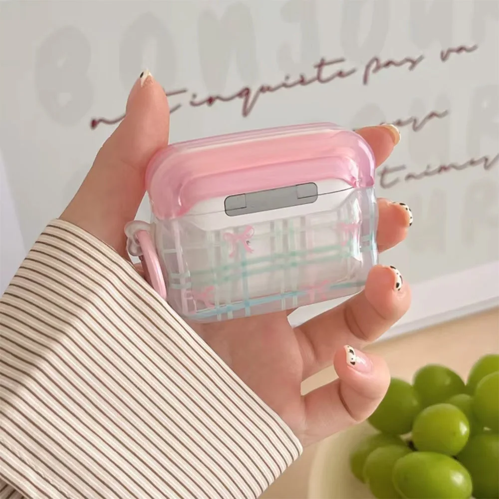 Pastel Bow Plaid AirPods Case — view 2 Pastel Bow Plaid AirPods Case — view 2