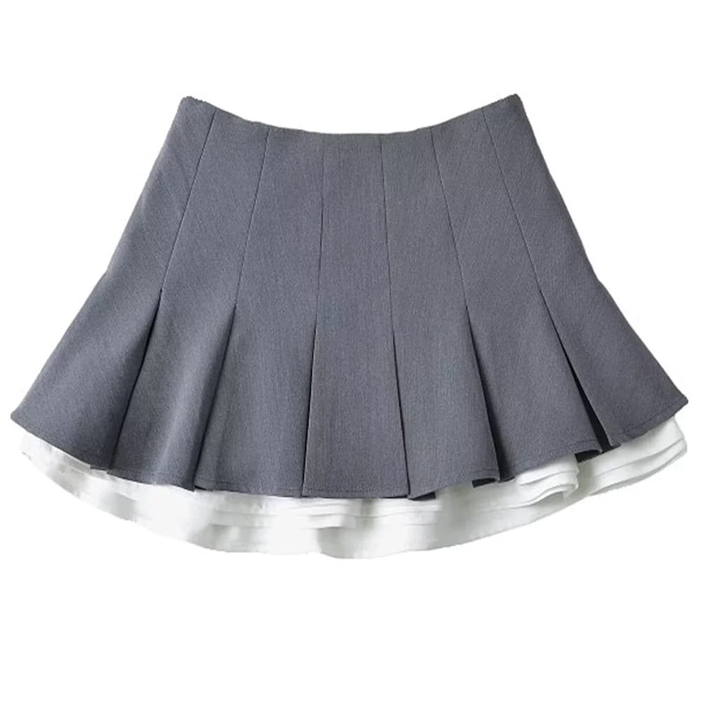 Preppy Ruffle Mini Pleated Skirt — view 2 Preppy Ruffle Mini Pleated Skirt — view 2