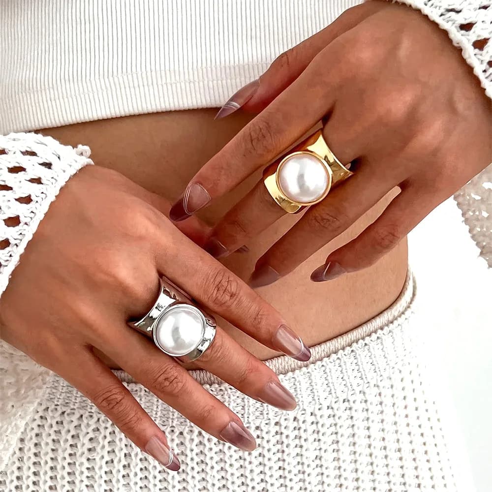 Divine Muse Pearl Chunky Ring — view 2 Divine Muse Pearl Chunky Ring — view 2