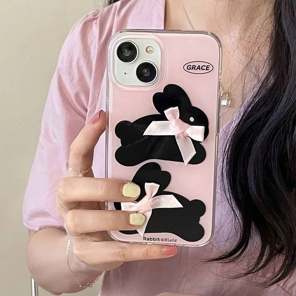 Bunny & Bows iPhone Case — view 2 Bunny & Bows iPhone Case — view 2
