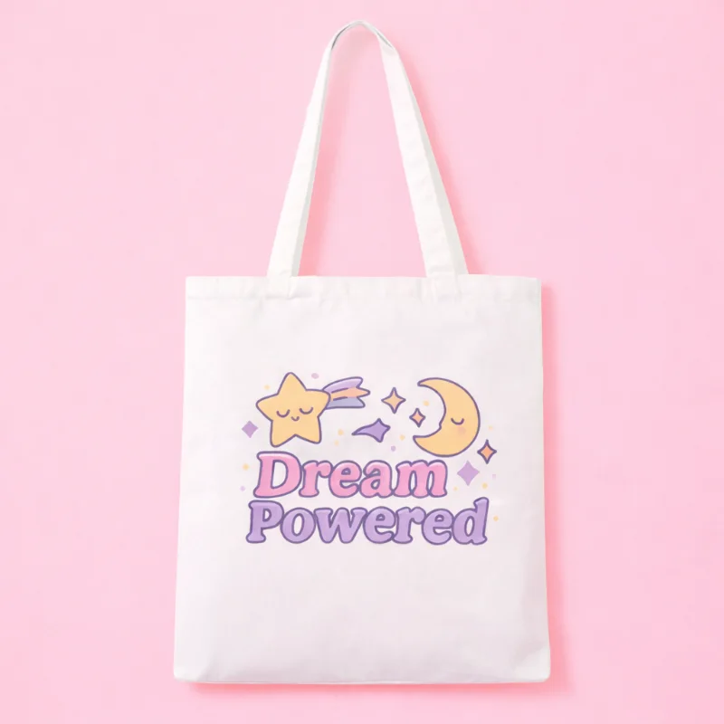 Kawaii "Dream Powered" Slumber Party Tote Bag — view 1 Kawaii "Dream Powered" Slumber Party Tote Bag — view 1