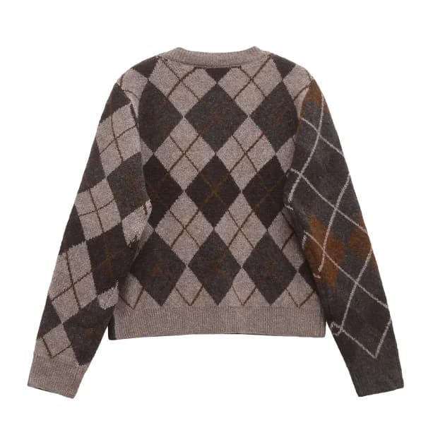 Grandma Plaid Sweater — view 2 Grandma Plaid Sweater — view 2