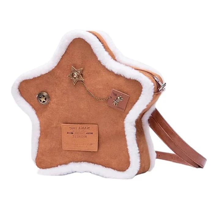 Vanilla Girl Sheepskin Star Backpack — view 2 Vanilla Girl Sheepskin Star Backpack — view 2