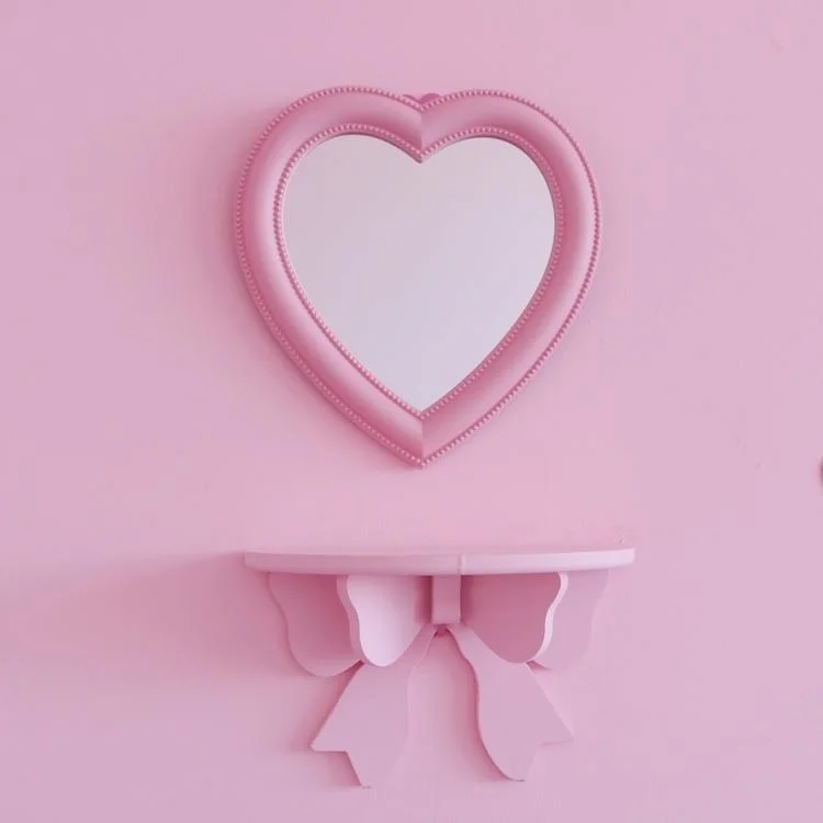 Pink Heart Mirror — view 1 Pink Heart Mirror — view 1
