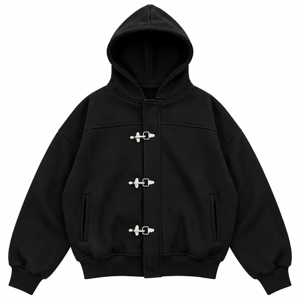 The Problem Child Metal Clasp Zip-Up Hoodie — view 1 The Problem Child Metal Clasp Zip-Up Hoodie — view 1