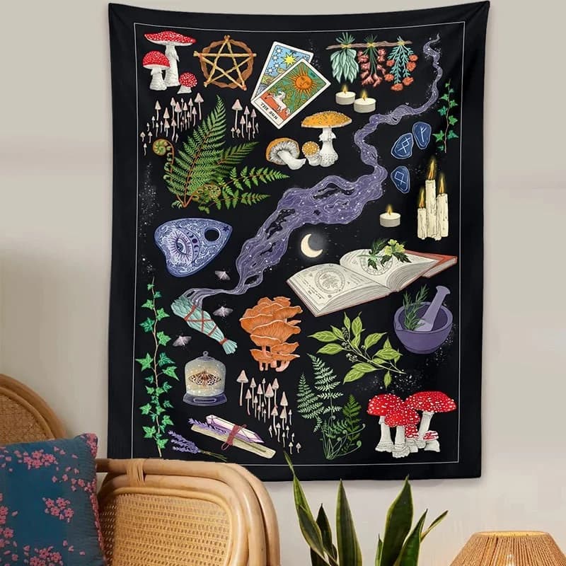 Witch Wall Tapestry — view 2 Witch Wall Tapestry — view 2
