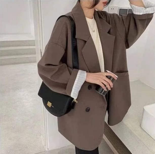 Dark Academia Oversized Blazer — view 2 Dark Academia Oversized Blazer — view 2