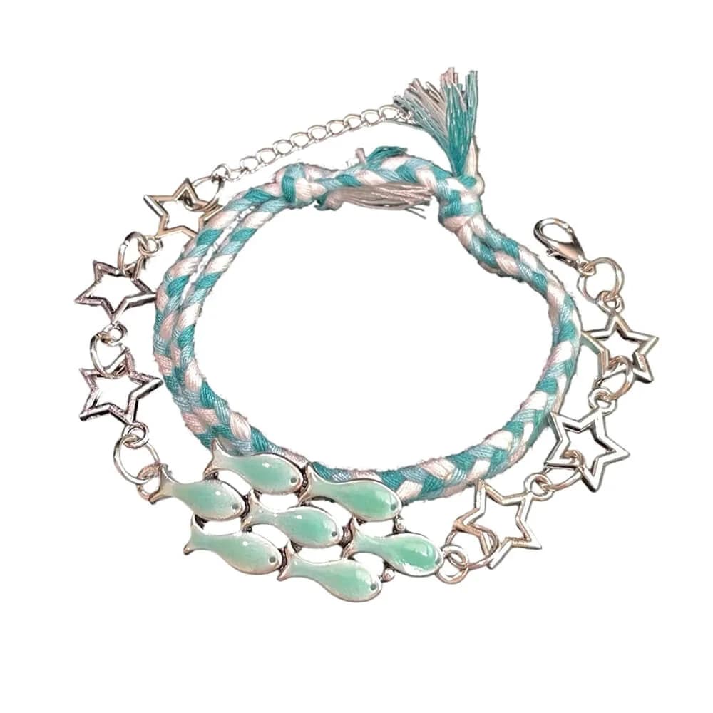 Fish and Star Charm Bracelet — view 2 Fish and Star Charm Bracelet — view 2