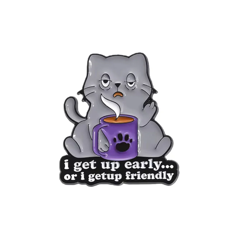Get Up Early Brooch Pin — view 1 Get Up Early Brooch Pin — view 1