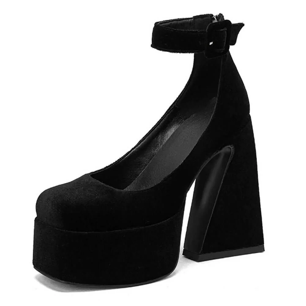 Not Your Babydoll Chunky Platform Heels — view 1 Not Your Babydoll Chunky Platform Heels — view 1