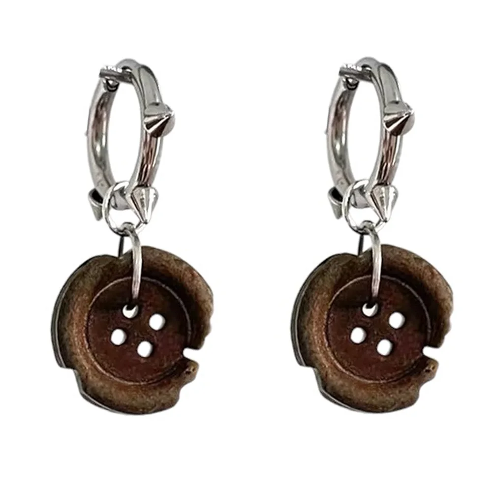 Downtown Girl Button Earrings — view 1 Downtown Girl Button Earrings — view 1