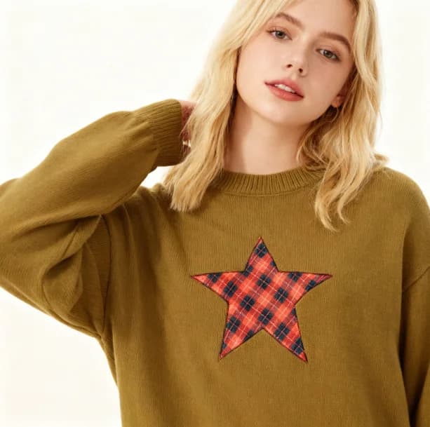 Flannel Star Jumper — view 2 Flannel Star Jumper — view 2
