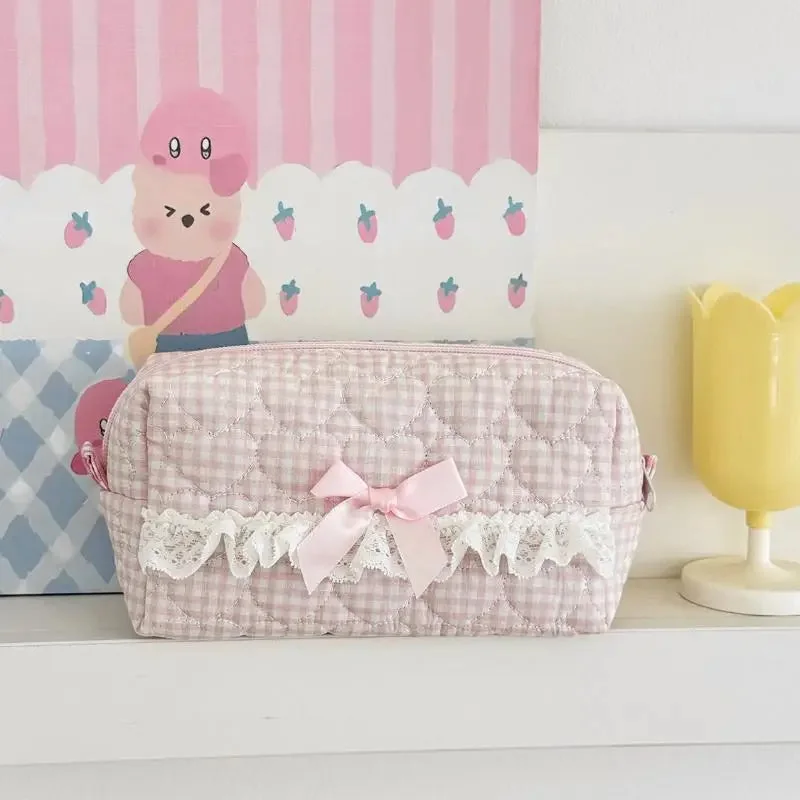 Gingham & Lace Pencil Case — view 2 Gingham & Lace Pencil Case — view 2