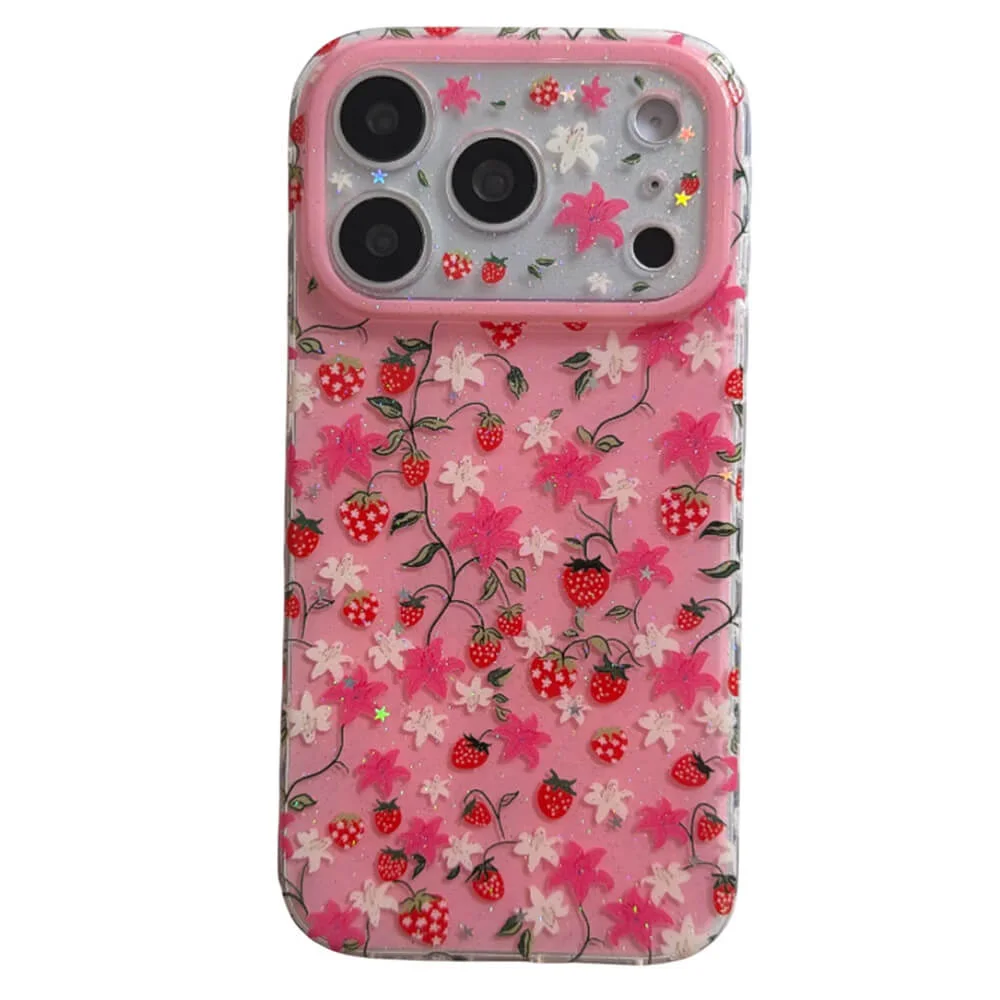 Strawberry Fields Aesthetic iPhone Case — view 1 Strawberry Fields Aesthetic iPhone Case — view 1