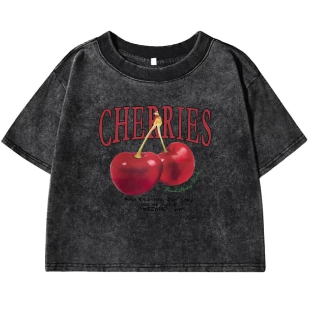 Vintage Cherry Crop Top — view 2 Vintage Cherry Crop Top — view 2