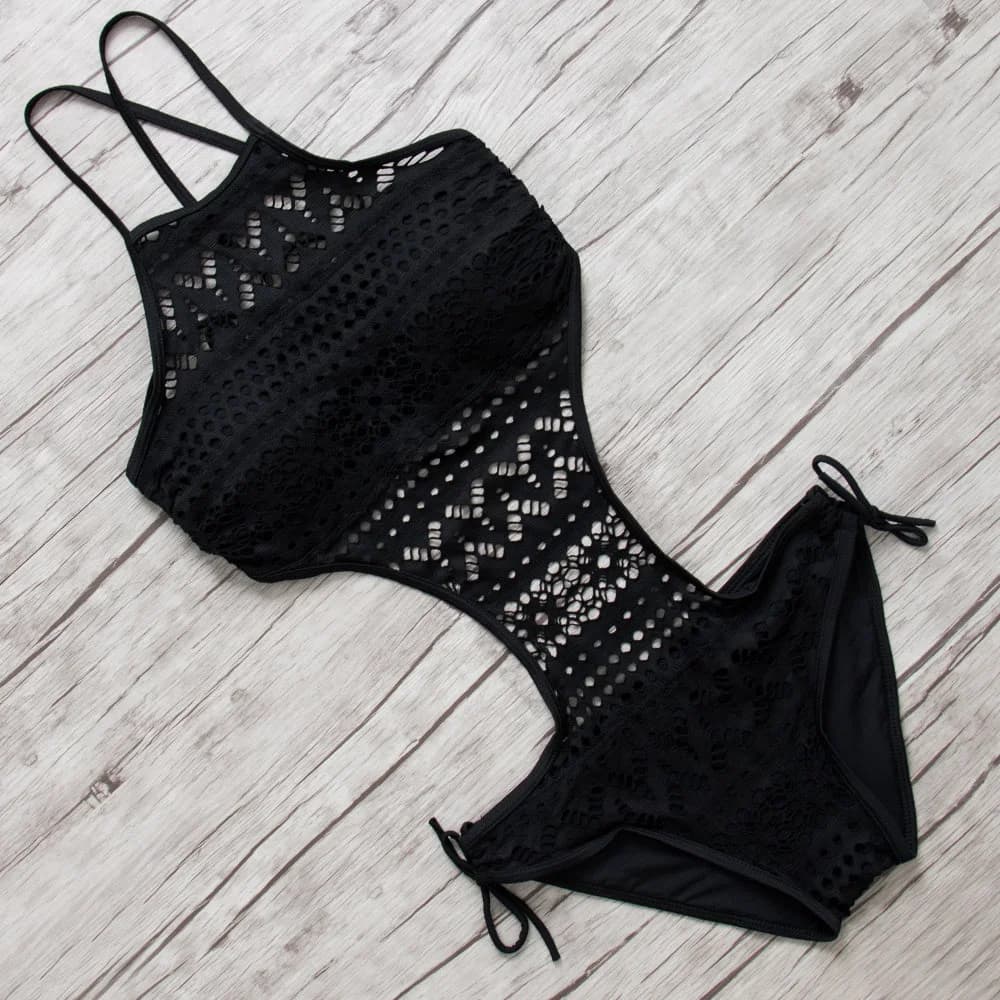 Lace One Piece Swimsuit — view 1 Lace One Piece Swimsuit — view 1