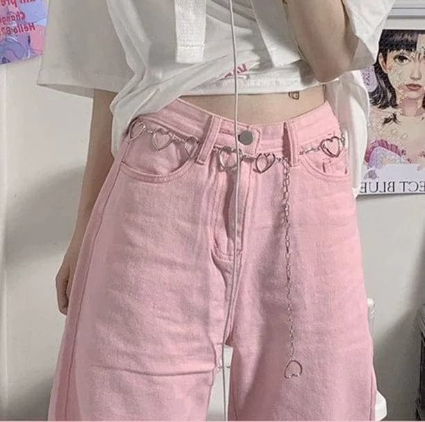 Pastel Pink Baggy Pants — view 2 Pastel Pink Baggy Pants — view 2