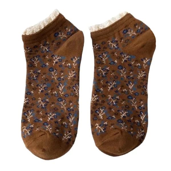Floral Ruffle Socks — view 2 Floral Ruffle Socks — view 2